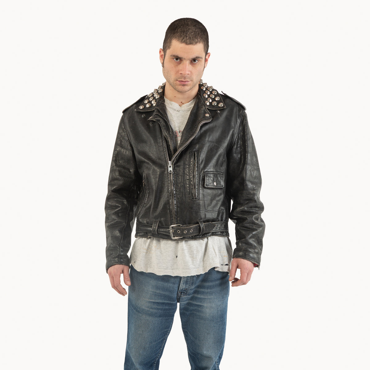 STUDDED VINTAGE RIDER JACKET (50s)