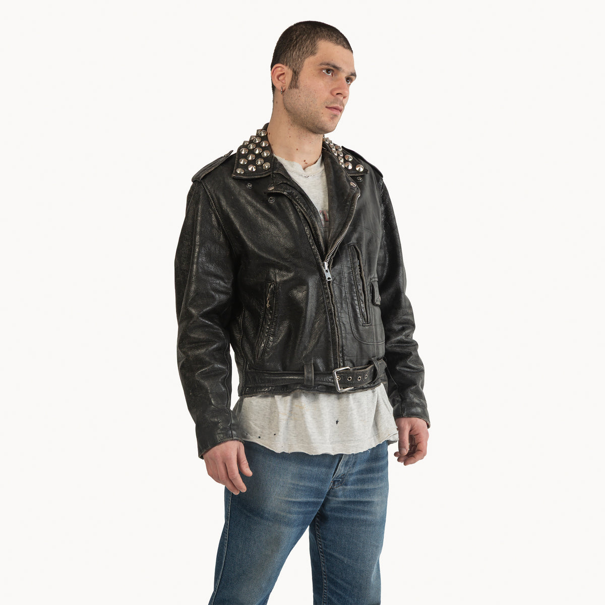 STUDDED VINTAGE RIDER JACKET (50s)