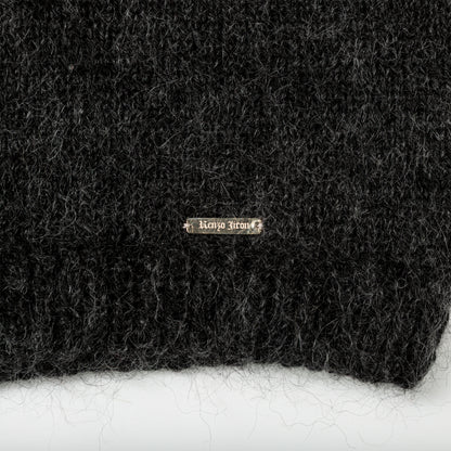 MOHAIR SHOULDER BUTTON KNIT SWEATER